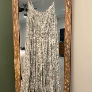 Vero Moda green printed midi summer dress